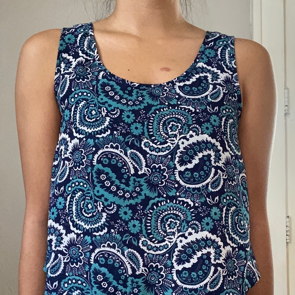 Frenchi Paisley Ruffle Tank Top - Picture 4 of 5